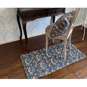 ＜ソファーパッド 3.5人掛用 50×175＞ ベストオブモリス いちご泥棒 ネイビー MR5017I-NB