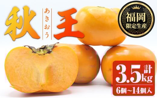 
            ＜先行予約受付中！2025年10月下旬～11月下旬に順次発送予定＞秋のフルーツの王様・ブランド柿 秋王 (計約3.5kg：6個～14個入り) かき カキ フルーツ 果物 くだもの 福岡限定 オリジナルブランド ＜離島配送不可＞【ksg1753】【農産物直売所ほたるの里】
          