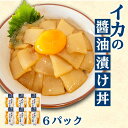 【ふるさと納税】 イカ 漬け丼 6パック セット 醤油 アカイカ 漁師飯 特製 新鮮 個包装 便利 どんぶり お手軽 冷凍 高知県 須崎市