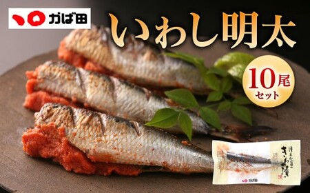 【かば田】いわし明太 10尾入り 明太子 めんたいこ 明太 魚卵 海鮮 魚介 イワシ いわし 10尾 冷凍 福岡県 北九州市 CJ