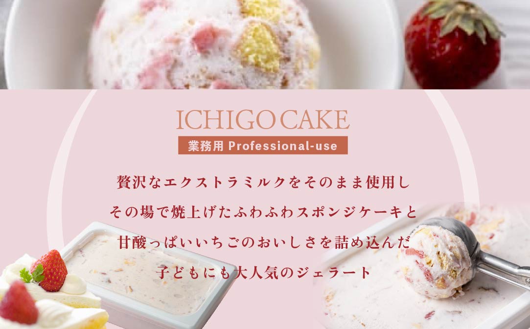 【THE ICE】業務用１リットル いちごケーキ 【be003-1076】（J FARM AMUSE 株式会社）