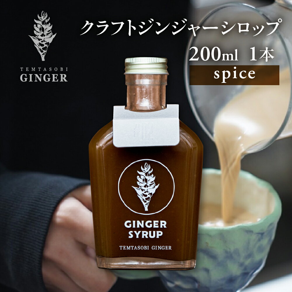 【ふるさと納税】クラフトジンジャーシロップ【スパイス】TEMTASOBIGINGER ジンジャーシロップ 生姜シロップ しょうがドリンク 手作りシロップ 無添加シロップ ジンジャーエール 国産生姜 炭酸 ホットドリンク 冷え対策 免疫サポート 生姜 ギフト 愛知県 豊橋市