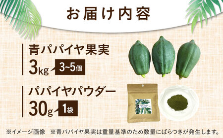 酵素たっぷり　青パパイヤ果実とパウダーセット　滋賀県長浜市/株式会社ロハス長浜[AQAP006]