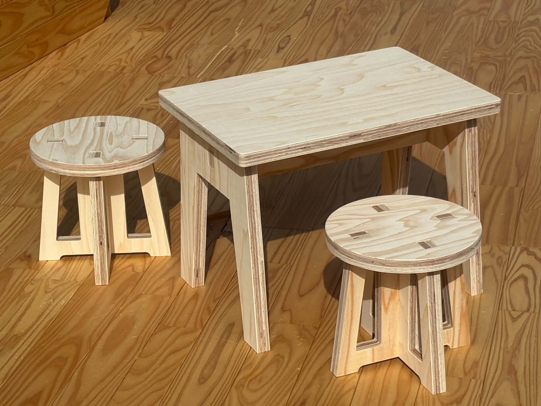 【ふるさと納税】木製 キッズ テーブル セット インテリア DIY イス 花巻市