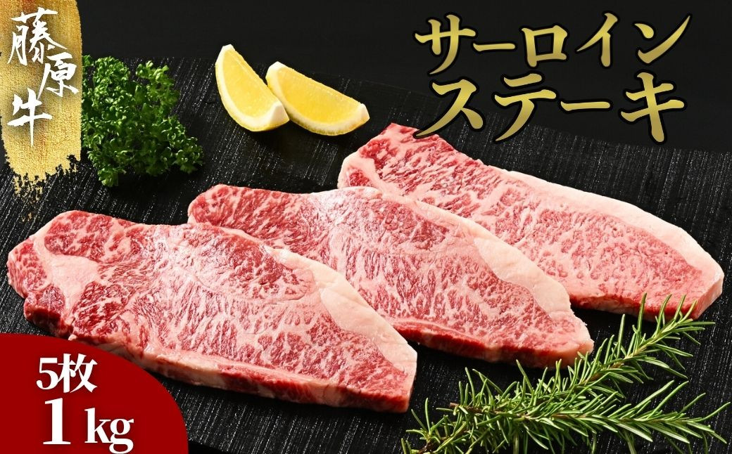 
藤原牛 和牛 サーロイン ステーキ 5枚(1kg) ※北海道・沖縄・離島への配送不可
