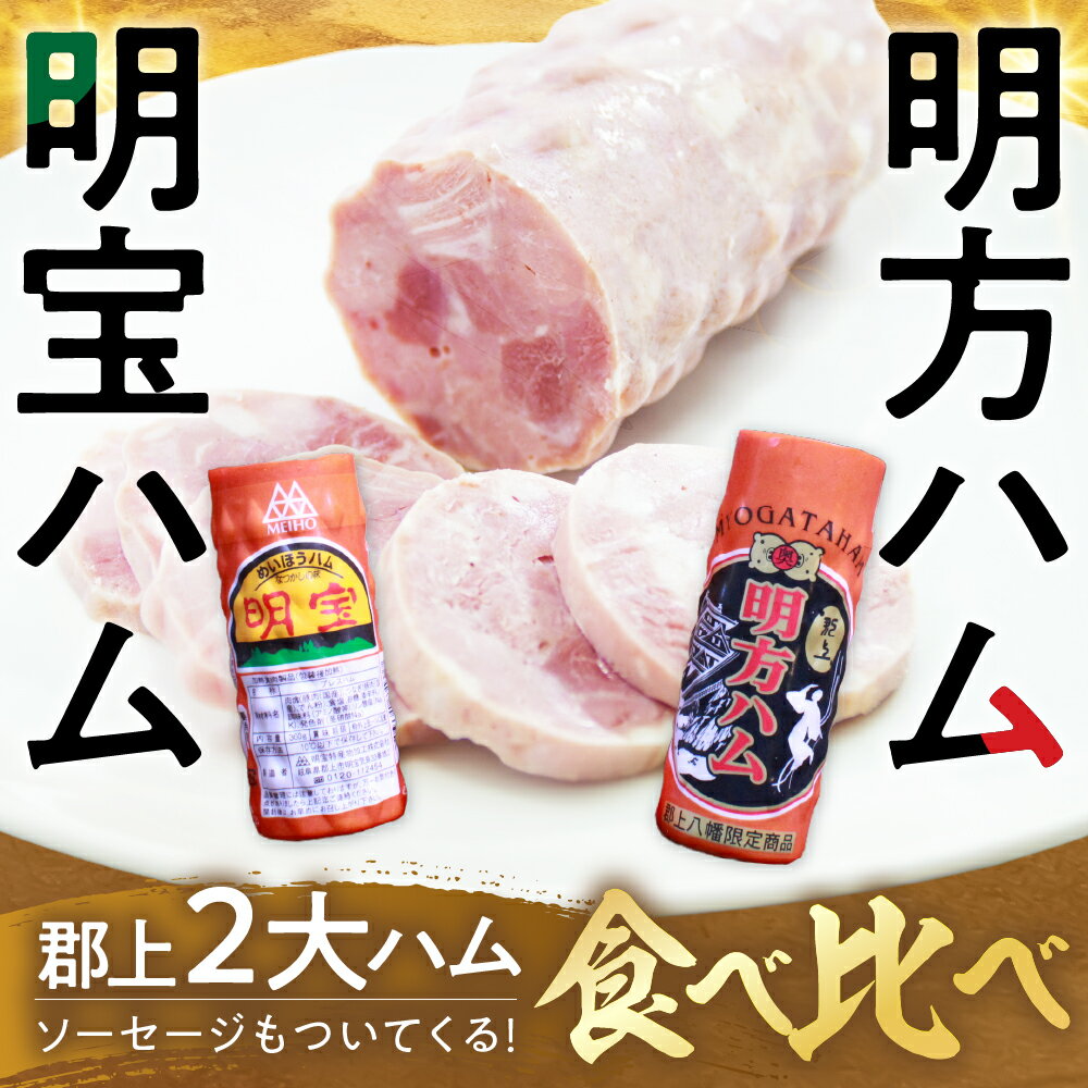 【ふるさと納税】郡上のハムとフランクソーセージセット（明方ハム・明方ヘルシーポーク・明方醤油フランク・明宝ハム・瑞峰・スモークソーセージ・パセリソーセージ） / 食品 精肉 肉加工品 加工品 セット 詰め合わせ 30000円