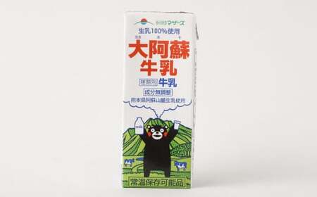 【3か月連続定期便】 大阿蘇牛乳 200ml 12本×3回 計36本 牛乳 ぎゅうにゅう 成分無調整牛乳 ミルク 紙パック 定期便 長期保存 熊本県