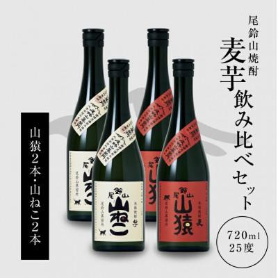 ふるさと納税 木城町 焼酎尾鈴山(山ねこ2本・山猿2本) 各720ml