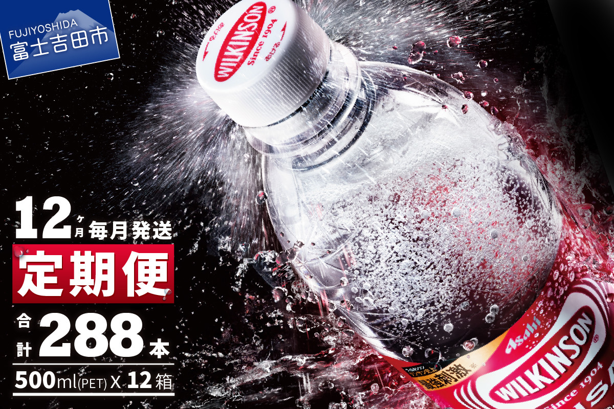 
            【12ヶ月お届け！】炭酸水 ウィルキンソン　タンサン（24本入）定期便 12回 アサヒ 強炭酸水 炭酸 炭酸飲料 水 炭酸水ウィルキンソン 山梨 富士吉田
          