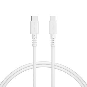 しなやかで絡まない シリコンケーブル 急速充電 データ転送対応 USB-C to USB-C iPhone16e 16 15 Android各種 1m カラバリ全8色 2年保証（MOT-SCBCCG1