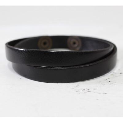 ふるさと納税 大津市 【イタリアンレース】オシャレに決まる!牛革　レザーブレスレット　ハンドメイド品　ベルトカラー:黒 |  | 01