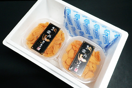 根室海鮮市場＜直送＞無添加むきたてムラサキウニ塩水パック90～100g×2P[5月下旬以降発送] B-28111