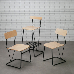 A-100Re （エ－ヒャクレ） HIGH CHAIR ブラック_ブラウン  EB8-0626
