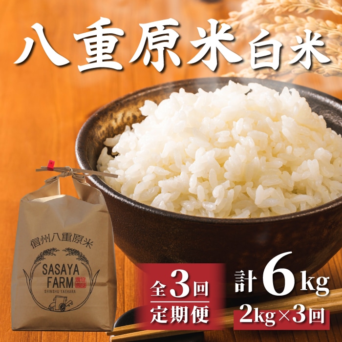 【3回定期便】 八重原米2kg（2kg×1袋）白米