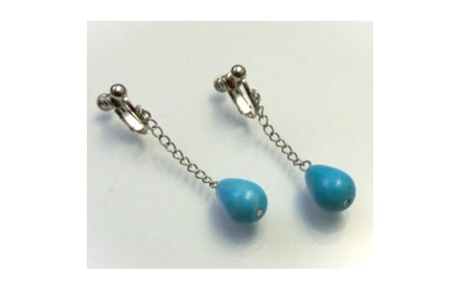 ターコイズブルーのSwingイヤリング　雫型【1699247】
