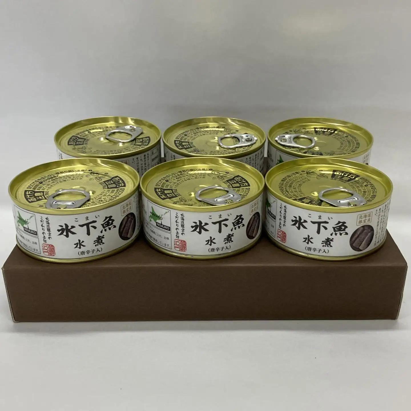 【北海道根室産】氷下魚(コマイ)水煮90g×6缶 G-78015