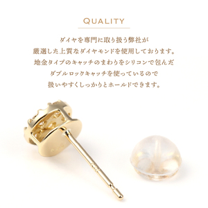【即納】トータル0.40キャラット　K18 ダイヤモンドピアス　E152DI-Y