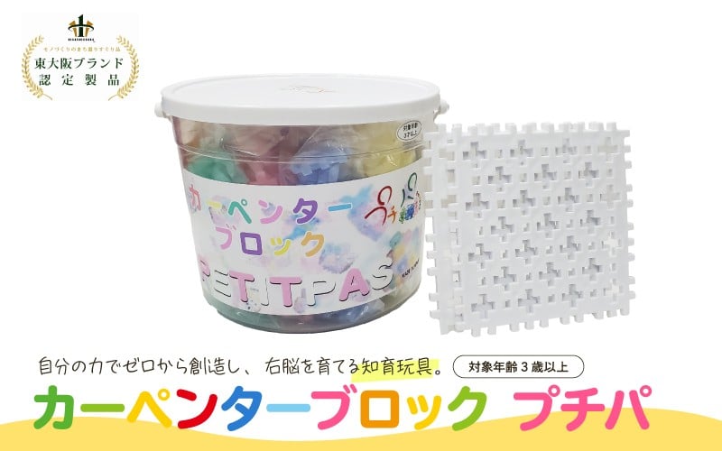 
            知育おもちゃ カーペンターブロック プチパ(全8色+プレート白2枚)
          