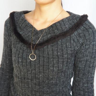 ふるさと納税 山梨県 K18 0.33ctダイヤモンド　サークルペンダントネックレス　HH019063 |  | 03