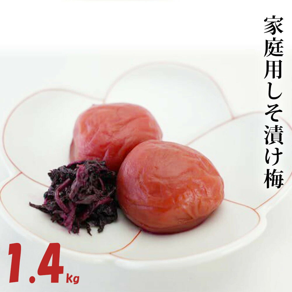 【ふるさと納税】【家庭用】みなべの梅（しそ漬け）1.4kg / 梅干し ウメ 紫蘇 紫蘇梅 塩分約10% おにぎり お弁当