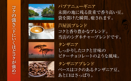 【COFFEE PORT芦屋浜コーヒー1kg】9種から選べるスペシャルティコーヒー【豆】 芦屋浜ブレンド