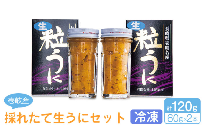 採れたて生うに 60g×2本 《壱岐市》【本尾海産】[JAR003] 生うに ウニ うに 雲丹 海産物 海鮮 ご飯のお供 ごはんのおとも 瓶詰 瓶 26000 26000円