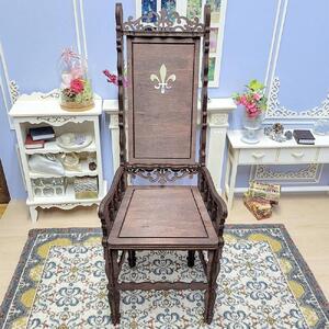 50cm～60cmドール 用ハイバックチェア（茶） AJW0001