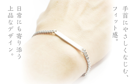 シルバーブレスレット SV950【 デザイン/プレート　サイズ/大 】 シルバー アクセサリー レディース メンズ シンプル 一点もの 職人の手作り プレゼント ギフト 贈り物 シルバー950 ジュエ