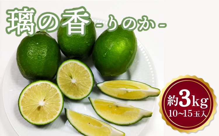 【先行予約】 【2025年9月下旬-2026年4月下旬発送】【吉田レモニー】 璃の香（りのか） 約3kg 10〜15玉 