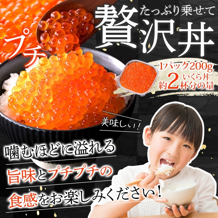 2923. いくら醤油漬け 200g いくら イクラ 魚卵 魚介 海鮮 送料無料 北海道 弟子屈町_イメージ3