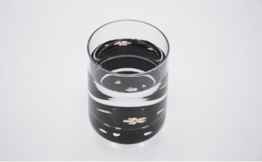 グラス　桜（貝入）黒[№5616-1173]