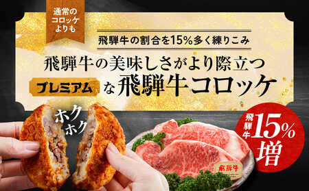 プレミアムひだコロッケ 飛騨牛コロッケ（120g×5個）| 大きめ 飛騨牛 コロッケ レンジ 揚げ調理済 おいしい 飛騨高山 FU008