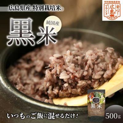 ふるさと納税 三原市 【安心!広島ブランド】広島県産 特別栽培 黒米 500g×1パック[227-002]