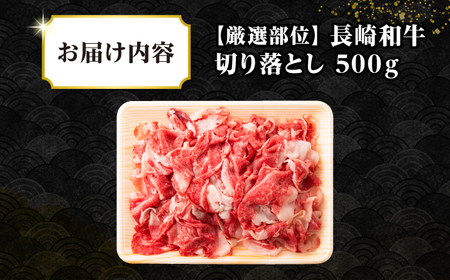 【訳あり】【A4~A5ランク】長崎和牛 切り落とし 500g《壱岐市》【株式会社MEAT PLUS】 肉 牛肉 黒毛和牛 焼き肉 ご褒美 冷凍配送 訳あり A5 黒毛和牛 ギフト [JGH001]