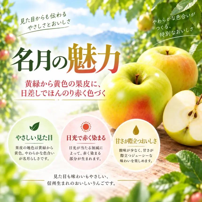 りんご 令和8年11月上旬発送 信州のりんご 名月 訳あり 約3kg【010-e1】