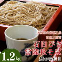 【ふるさと納税】石臼びき常陸秋そば　1.2kg　麺つゆ付き【茨城県共通返礼品／常陸太田市】（伊ー30）【蕎麦 そば ソバ 麺 麺類 石臼挽 ふるさと納税 水戸市 茨城県】（FY-1）