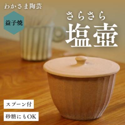 ふるさと納税 益子町 【益子焼】 塩壺・ソルトポット【大】魔法のよう!塩がさらさら固まらない!砂糖壺にも使用可能
