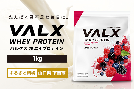 【5営業日以内発送】ベリー味 VALXホエイプロテイン1kg プロテインIY