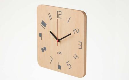 【ギフト用】coaナンバークロック ナチュラル 掛け時計 25×4.5×25cm 約900g 【 旭川家具 北海道 旭川市 木製 家具エグゼクティブ ハイクラス デザイナーズ シンプル ナチュラル 手