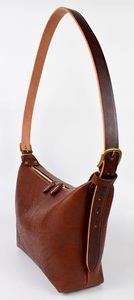【minca】】栃木レザーのショルダーバッグ02M 斜めがけ コンパクトサイズ/Shoulder bag 02M/チョコ　533