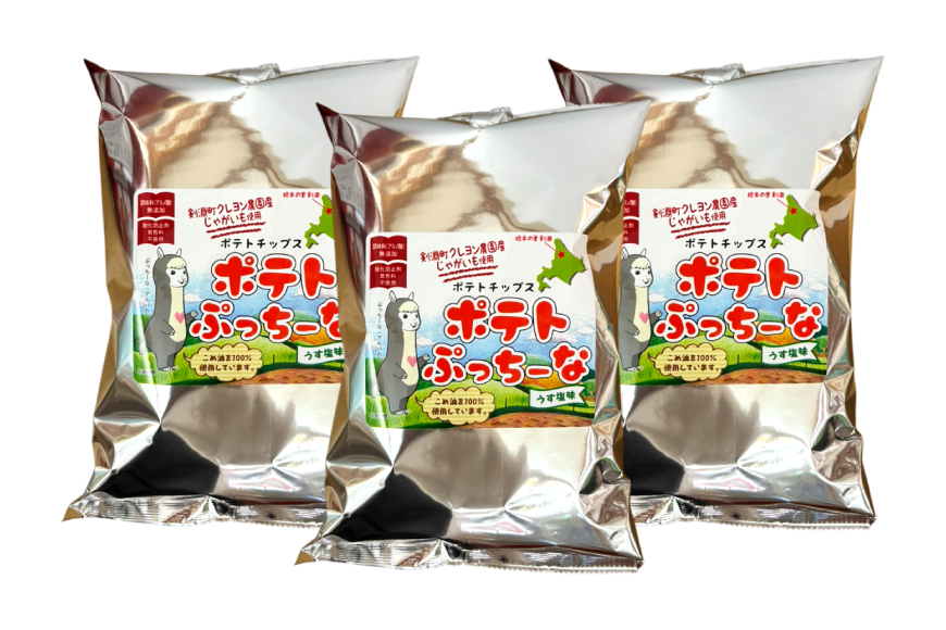 菓子 チップス ポテトぷっちーな 100g 3袋 計300g [レークサイド桜岡 北海道 剣淵町 14656353] 菓子 ポテトチップス ポテト ぽてと ポテチ じゃがいも スナック うすしお 北海道産 無添加 ふるさと納税