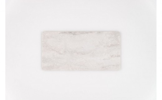 【白＆グレー】人工大理石の角皿（24ｃｍ×12ｃｍ長方形）