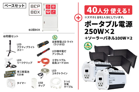 防災ロッカー ピンバン2台セット (BCP-2-B)｜防災 [0883]