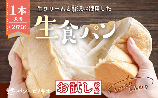 ［5枚切り・厚さ 約2.5cm］【 お試し 容量 】生食パン 1本 おためし 少量 ふんわり やわらかい 冷凍 冷凍便 保存食 冷凍パン パン 食パン 大人気 人気 リピーター 高級食パン 朝食 グルメ パン屋 お取り寄せ 高知 四万十 しまんと 24-27-5