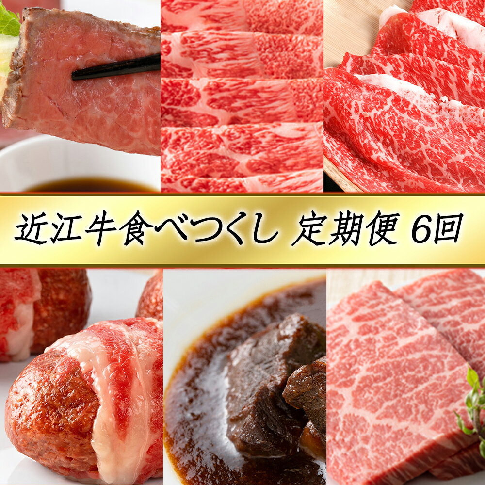 【ふるさと納税】【定期便6回】カネ吉山本 近江牛食べつくし定期便-賀- 近江牛和風ローストビーフ / 上赤身しゃぶしゃぶモモ・ウデ / 近江牛すきやき用（上） / 近江牛包みハンバーグ / 近江牛ビーフシチュー / 特選焼肉バラ・モモ 牛肉 国産 冷凍