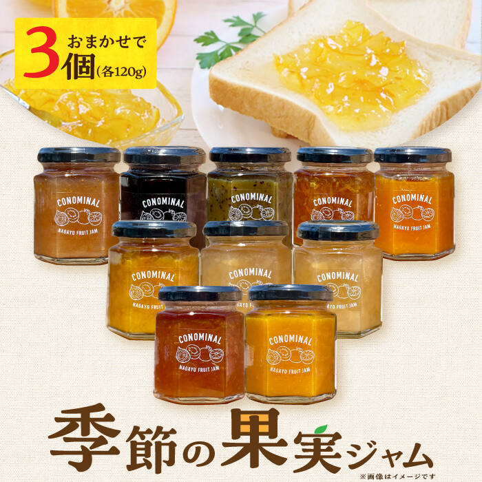 【ふるさと納税】【お中元ギフト】季節の果実ジャム 3個（各120g） 長与町/アグリューム [EAI088] 瓶 セット ジャム