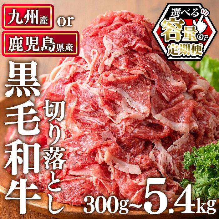鹿児島県産黒毛和牛切落し 計1.5kg(300g×5P)