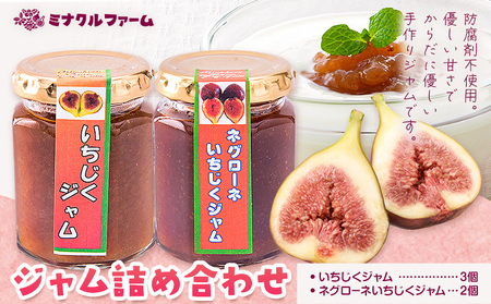 いちじく ジャム 詰め合わせ 5個セット ジャム ミナクルファーム