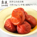 【ふるさと納税】唐津七山 南高梅大粒減塩しそ味 500g×2(合計1kg)「irodoriからつ四季の返礼品」山間から湧き出る澄んだ水をふんだんに含んだ土壌で栽培 「2024年 令和6年」