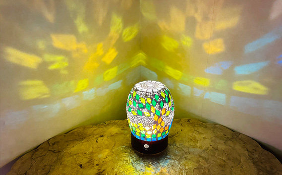 No.062 人感センサーモザイクランプ